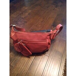 Stylish Terracotta‎ Red Crossbody Bag Multiple Compartments and Adjustable Strap